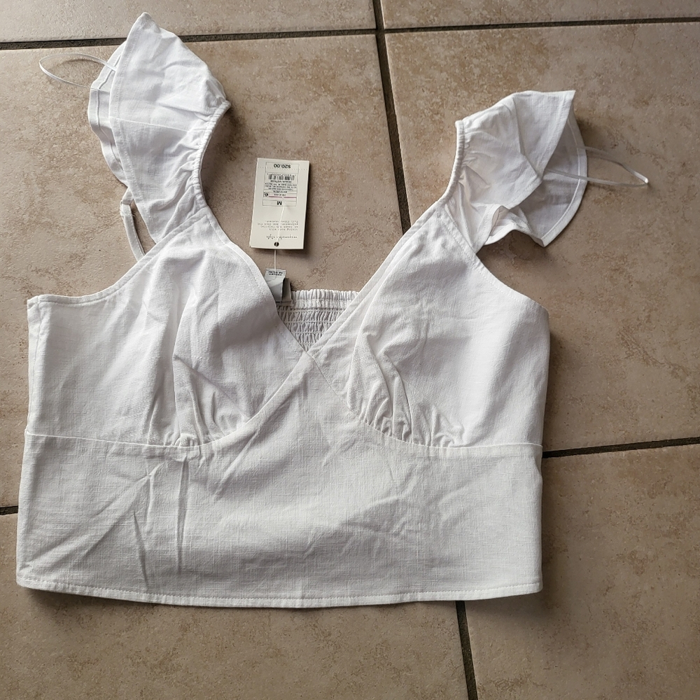 A New Day White Crop Top
